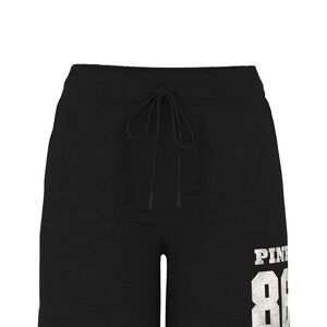 PINK Victoria's Secret Black Athletic Lounge Shorts with Drawstring